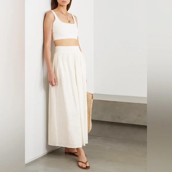White linen skirt hot sale xs